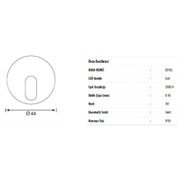 Jupiter 2 Watt Kare Merdiven LED Spot Trafolu - LW388 Jupiter 2 Watt Kare Merdiven LED Spot Trafolu - LW388
