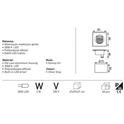 Jupiter Led Merdiven Armatürü LW429 S Jupiter Led Merdiven Armatürü LW429 S