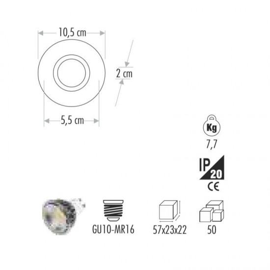 Cata Mimoza Cam Spot Led Çerçeveli CT-6630 Cata Mimoza Cam Spot Led Çerçeveli CT-6630