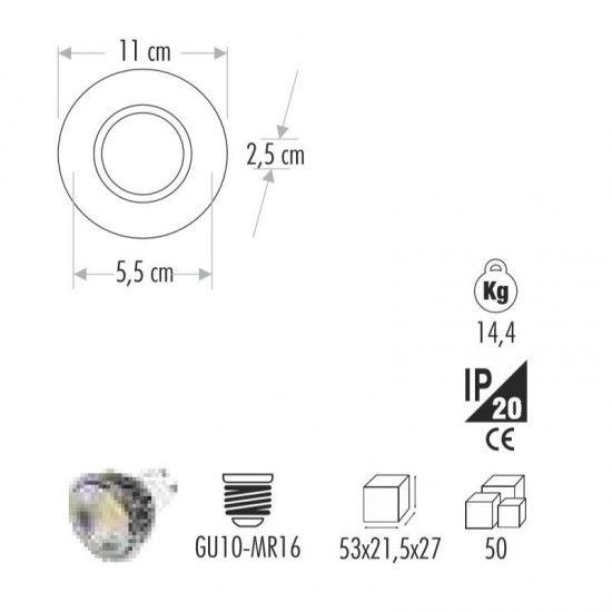 Cata Mercan Cam Spot Led Çerçeveli CT-6637 Cata Mercan Cam Spot Led Çerçeveli CT-6637
