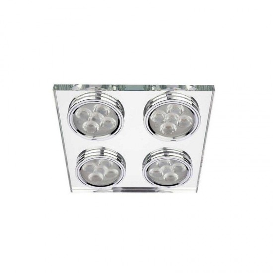 Jupiter 4 lü Camlı Led Spot LS594 - Sarı Işık