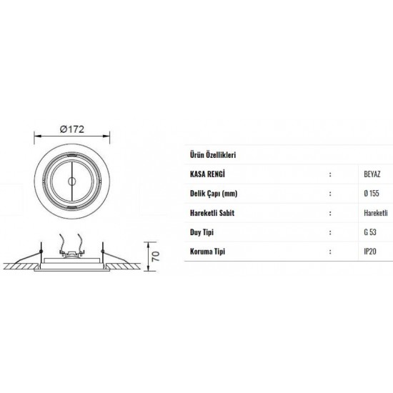 Jupiter 30 Watt G53 Duylu Hareketli Spot - JD642