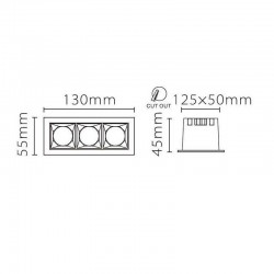 Jupiter 3 x 4 Watt Sıva Altı Led Spot LS494 S