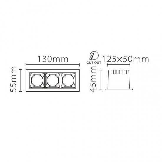 Jupiter 3 x 4 Watt Sıva Altı Led Spot LS494 S