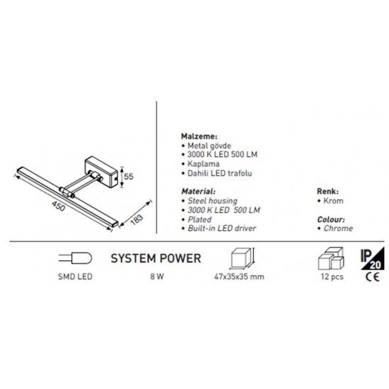 Jupiter Ledli Tablo Aplik EV309