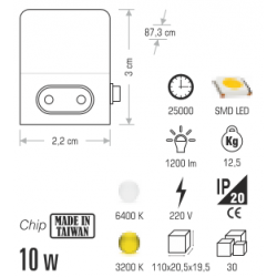 Cata 18Watt 60Cm Ledli Bant Armatür CT-2472 Cata 18Watt 60Cm Ledli Bant Armatür CT-2472
