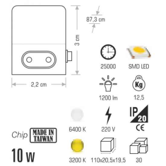 Cata 18Watt 60Cm Ledli Bant Armatür CT-2472