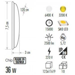 Cata 36W Ledli Bant Armatür CT-2475 - Gün Işığı Cata 36W Ledli Bant Armatür CT-2475 - Gün Işığı