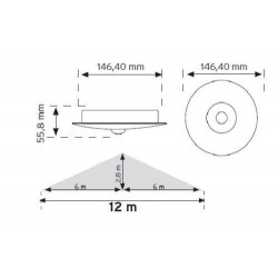360 Tavan Tipi Hareket Sensörü - SIva Altı Nade 10466 360 Tavan Tipi Hareket Sensörü - SIva Altı Nade 10466