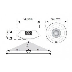 360 Tavan Tipi Hareket Sensörü - Sıva Altı Nade 10359 360 Tavan Tipi Hareket Sensörü - Sıva Altı Nade 10359