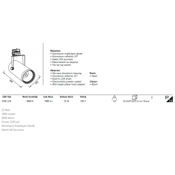 Jupiter 25 Watt Led Ray Spot Gün Işığı LR463 Jupiter 25 Watt Led Ray Spot Gün Işığı LR463