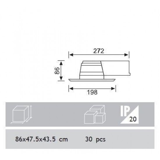 Jupiter 2x14W Downlight Yatay E27 Duylu PC Camlı JD557