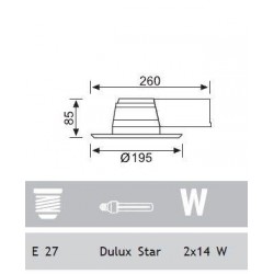 Jupiter 2x14W Downlight Dikey E27 Duylu PC Camlı JD556 Jupiter 2x14W Downlight Dikey E27 Duylu PC Camlı JD556