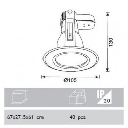 Jupiter 11W Downlight Dikey E27 Duylu Camlı JD550 Jupiter 11W Downlight Dikey E27 Duylu Camlı JD550