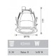 Jupiter 1x18W Downlight Dikey Dulux-D Duylu Camlı JD533