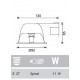 Jupiter 1x11W Downlight Yatay E27 Duylu Camlı JD518 SN Jupiter 1x11W Downlight Yatay E27 Duylu Camlı JD518 SN