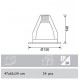Jupiter 1x13W Downlight Dikey G24 Duylu Camlı JD514 Jupiter 1x13W Downlight Dikey G24 Duylu Camlı JD514