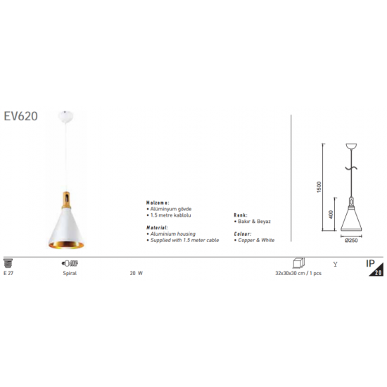 Jupiter Sarkıt Armatür EV620