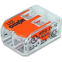 100 Adet WAGO 2x2.5 - 4mm Buat Klemensi (NYA-NYAF) 100 Adet WAGO 2x2.5 - 4mm Buat Klemensi (NYA-NYAF)