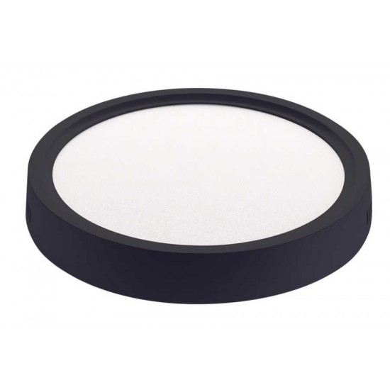18W Sıva Üstü Siyah Yuvarlak Panel ECO 6500K
