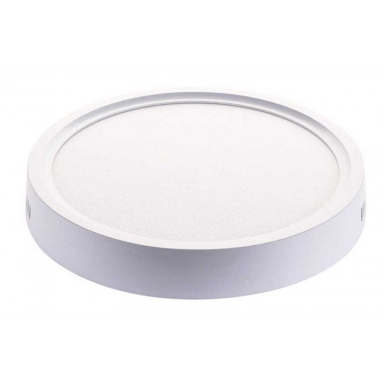 18W Sıva Üstü Yuvarlak Beyaz Kasa Panel ECO 3000K