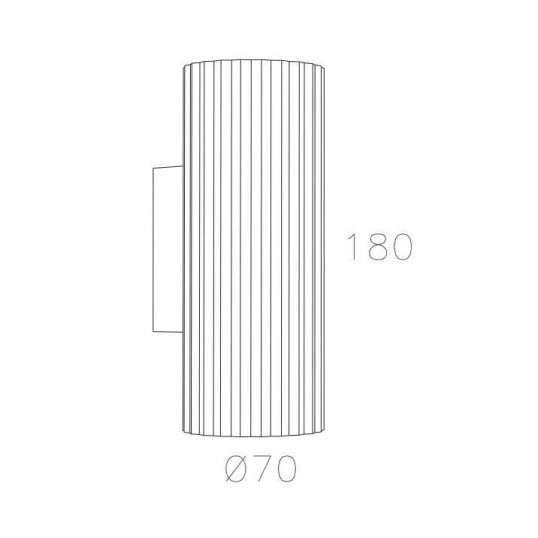 EV602 B Beyaz 2xGU10 Duvar Aplik
