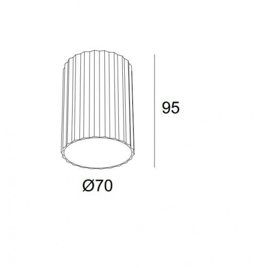 JC081 A Altın Silindirik Tavan Armatürü