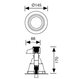 JD525 4 inch Metal Halide Downlight
