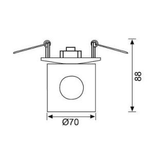 JH537 Camlı Sabit Spot