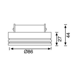 JH624 Camlı Alüminyum Krom Banyo Spot