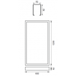 JL60120 Dikdörtgen Lineer Led Armatür (3000K)