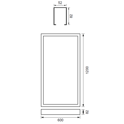 JL60120 Dikdörtgen Lineer Led Armatür (6500K)
