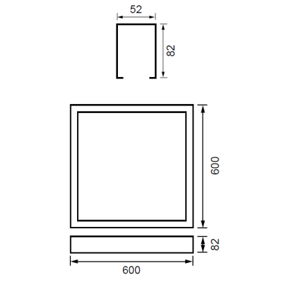 JL6060 Kare Lineer Led Armatür (4000K)