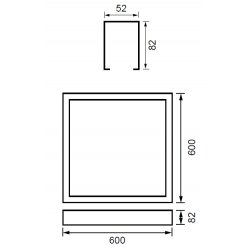 JL6060 Kare Lineer Led Armatür (6500K)