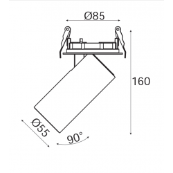 LD500 Hareketli S.A LED Spot (3000K)