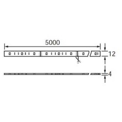 LE210 12V İç Mekan Üç Çipli Şerit LED (3000K) (5MT.)