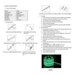 LE220 Y 220 V İç/Dış Mekan Neon Şerit LED (YEŞİL) LE220 Y 220 V İç/Dış Mekan Neon Şerit LED (YEŞİL)