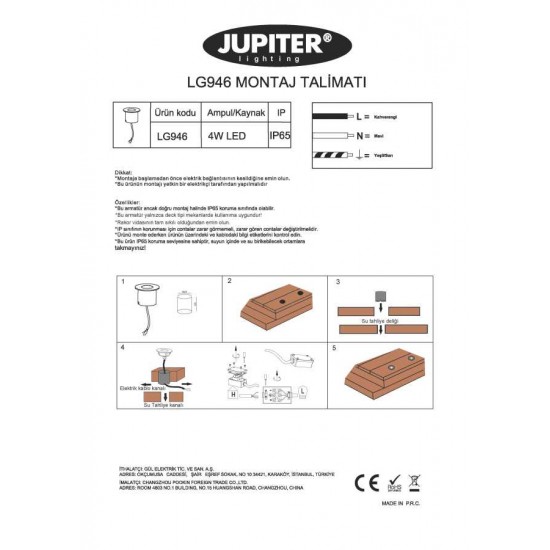 LG946 LED Gömme Bahçe Armatürü (3000K)
