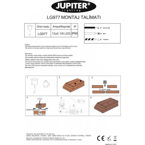 LG977 LED Deck Armatürü (3000K)