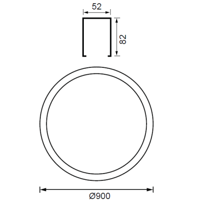 Lineer Led Armatür 52W 6500K