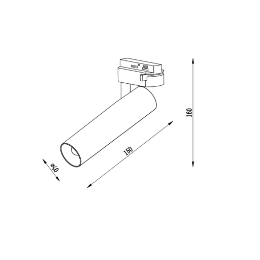 LR659 B Beyaz Monofaze Soketli Ray Spot (3000K)