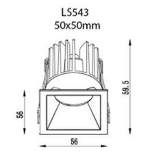 LS543 B Beyaz Kare Sabit LED Spot (3000K) LS543 B Beyaz Kare Sabit LED Spot (3000K)