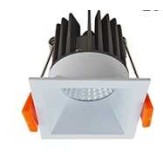 LS543 B Beyaz Kare Sabit LED Spot (3000K)