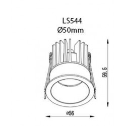 LS544 B Beyaz Yuvarlak Sabit LED Spot (3000K) LS544 B Beyaz Yuvarlak Sabit LED Spot (3000K)