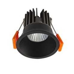 LS544 S Siyah Yuvarlak Sabit LED Spot (3000K)