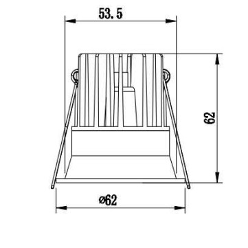 LS557 B Beyaz Sabit LED Spot (3000K)