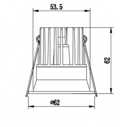 LS557 S Siyah Sabit LED Spot (3000K) LS557 S Siyah Sabit LED Spot (3000K)
