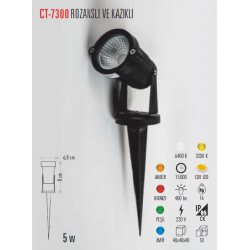 Cata 5W Kazıklı Led Bahçe Aydınlatma CT-7300 Mavi Işık Cata 5W Kazıklı Led Bahçe Aydınlatma CT-7300 Mavi Işık