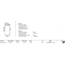 Jupiter Led Bahçe Aplik LW434 Jupiter Led Bahçe Aplik LW434