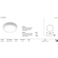 Jupiter 18W Sıva Üstü Yuvarlak Led Panel LC453 Sarı Işık Jupiter 18W Sıva Üstü Yuvarlak Led Panel LC453 Sarı Işık